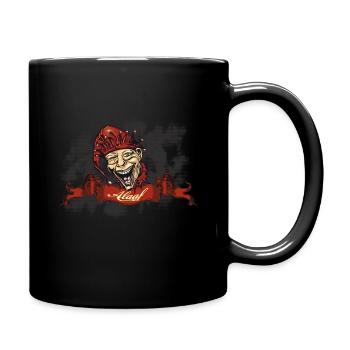 Faschings Alaaf Harlekin - Clown - Tasse einfarbig - Schwarz - Rechts