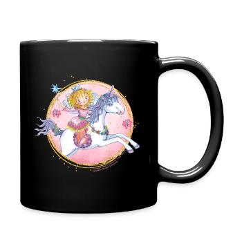Prinzessin Lillifee mit Einhorn Rosalie - Tasse einfarbig - Schwarz - Rechts