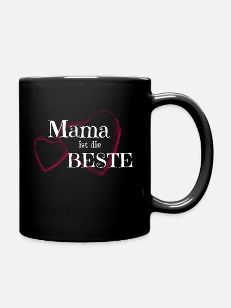 Super Mom Beste Mama Muttertag - Tasse einfarbig - Schwarz
