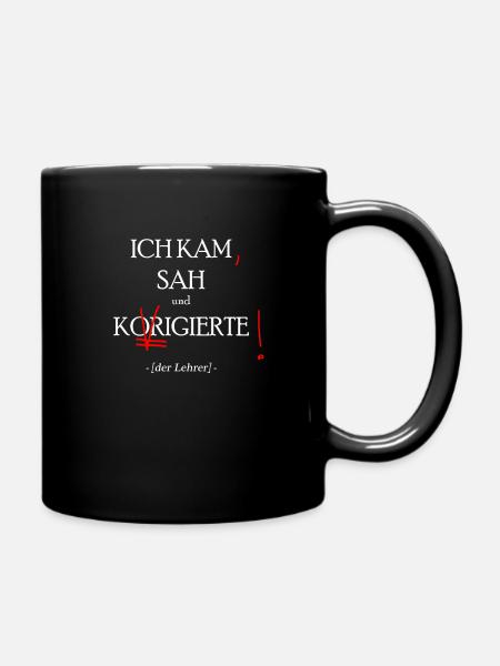 Geschenk für den Lehrer - Tasse einfarbig - Schwarz