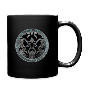 Odin Fenrir Hugin Munin - Tasse einfarbig - Schwarz - Rechts