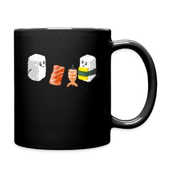 Sushi Shopping - Tasse einfarbig - Schwarz - Rechts
