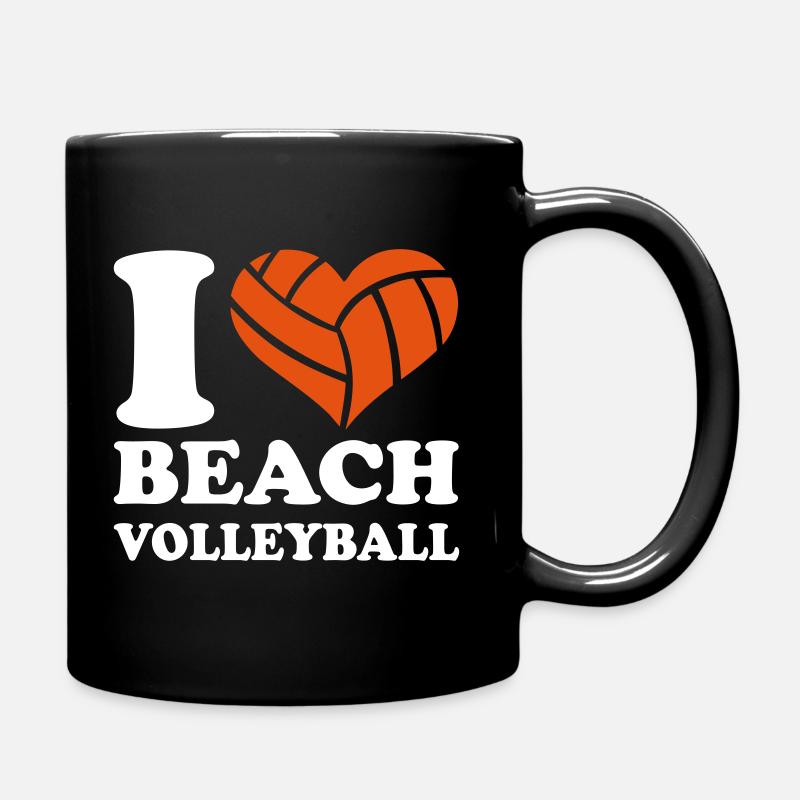 Beachvolleyball - Tasse einfarbig - Schwarz