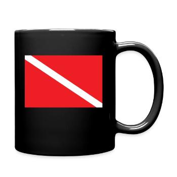 DRAPEAU DE PLONGÉE SOUS-MARINE - Mug uni - noir - Droite