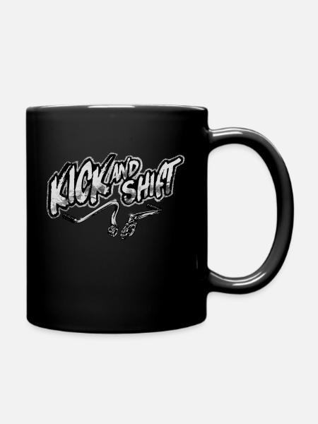 Kick and Shift - Tasse einfarbig - Schwarz