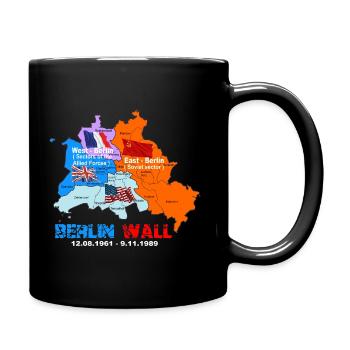 Berliner Mauer 1961-1989 - Tasse einfarbig - Schwarz - Rechts