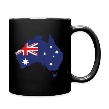 Drapeau australien - Mug uni - noir - Droite