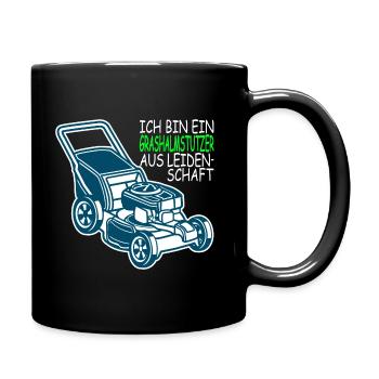 Ich bin ein Grashalmstutzer aus Leidenschaft - Tasse einfarbig - Schwarz - Rechts