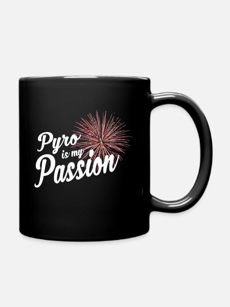 Feux d'artifice pyrotechniques Nouvel an Pyro Passion - Mug uni - noir