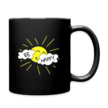Be happy sun - Full Colour Mug - black - Right