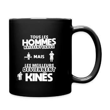Kiné humour phrase drôle kinésithérapeute - Mug uni - noir - Droite