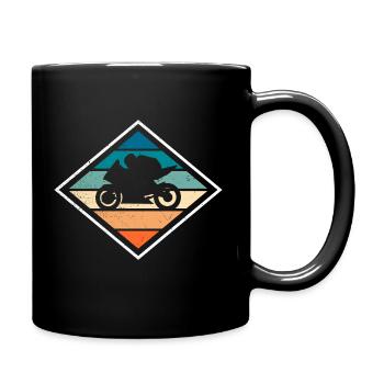 Moto de course moto vintage - Mug uni - noir - Droite