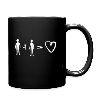 Gleichgeschlechtliche Liebe T-Shirt | Geschenk - Tasse einfarbig - Schwarz - Rechts