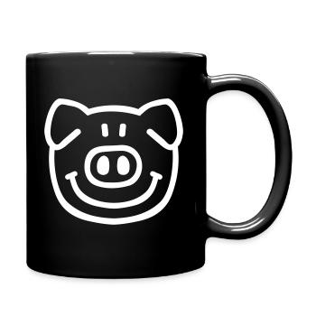 porc - Mug uni - noir - Droite