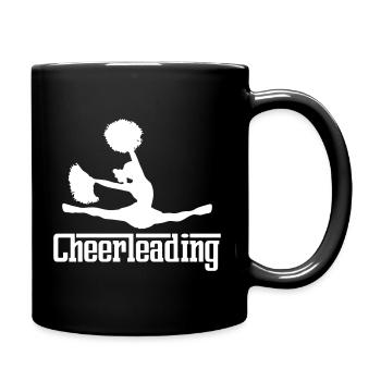 Cheerleading Cheerleader Pompom Puschel Sprung - Tasse einfarbig - Schwarz - Rechts