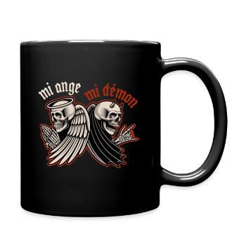 mi ange mi démon squelette - Mug uni - noir - Droite