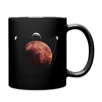 Astronaute, espace, planète mars, planète, espace - Mug uni - noir - Droite
