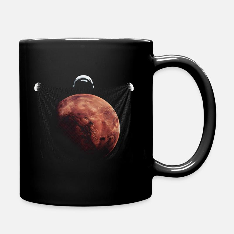 Astronaut, Weltraum, Mars Planet, Planet, weltraum - Tasse einfarbig - Schwarz