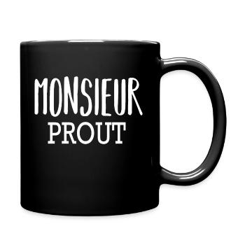 monsieur prout - Mug uni - noir - Droite