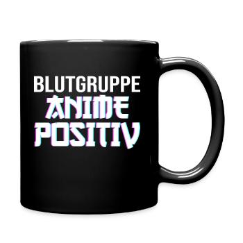 Japan Blutgruppe anime postitiv japanisch weeb - Tasse einfarbig - Schwarz - Rechts
