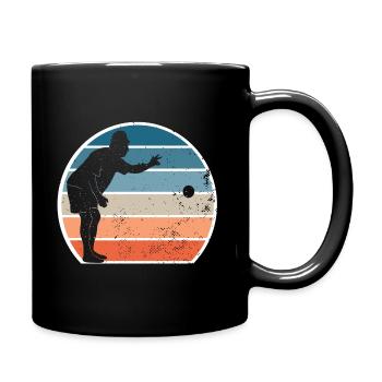 petanque pétanque boule Motiv - Tasse einfarbig - Schwarz - Rechts