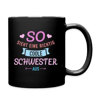 Sœur - Mug uni - noir - Droite