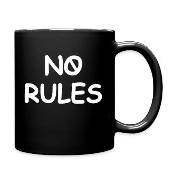 No rules Simple White - Tasse einfarbig - Schwarz - Rechts