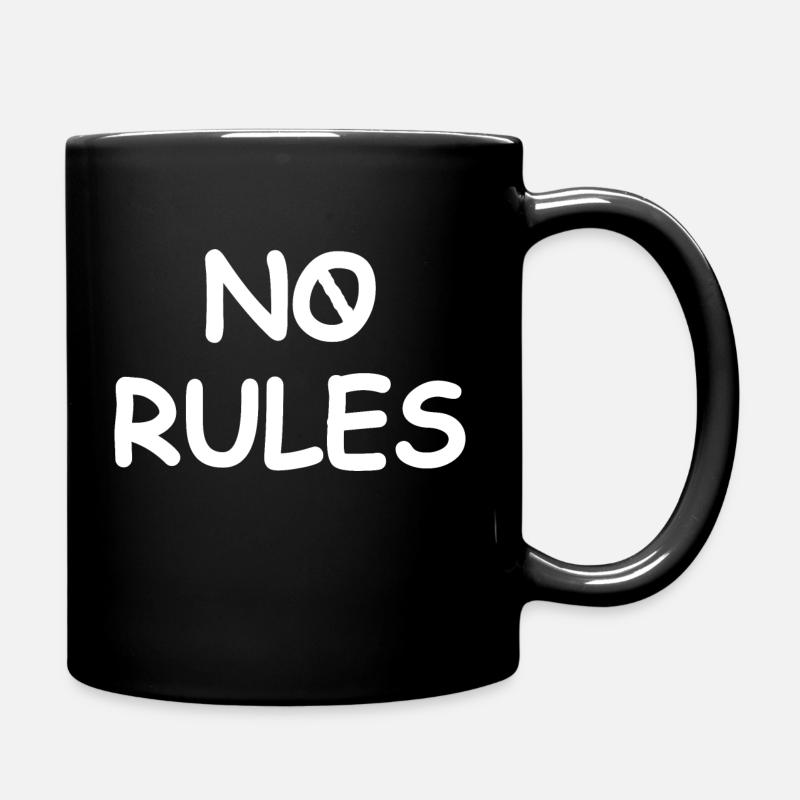No rules Simple White - Tasse einfarbig - Schwarz
