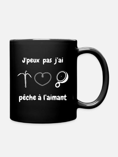 Jpeux pas j'ai pêche à l'aimant - Mug uni - noir