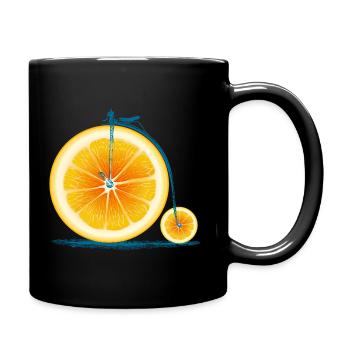 Orange vintage vieux vélo avec rétro cycle Cadre - Mug uni - noir - Droite