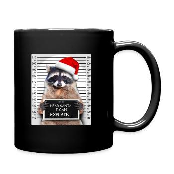 Dear Santa I Can Explain Lustiges Weihnachten Wasc - Tasse einfarbig - Schwarz - Rechts
