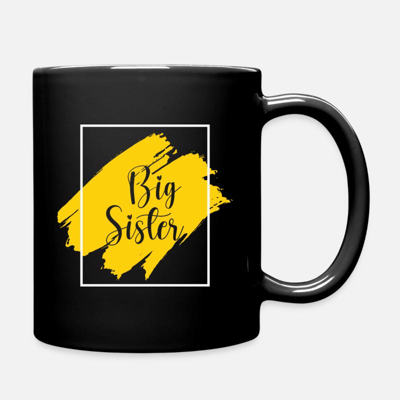 Große Schwester - Tasse einfarbig - Schwarz
