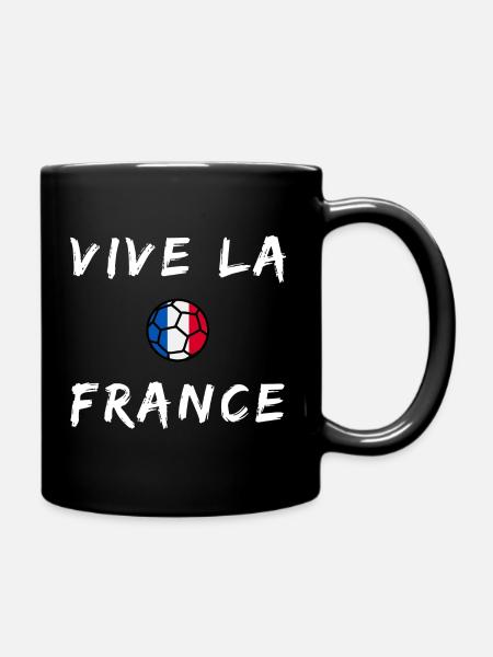 Vive la France, Football - Mug uni - noir
