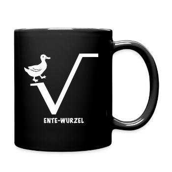 Ente Wurzel - Tasse einfarbig - Schwarz - Rechts
