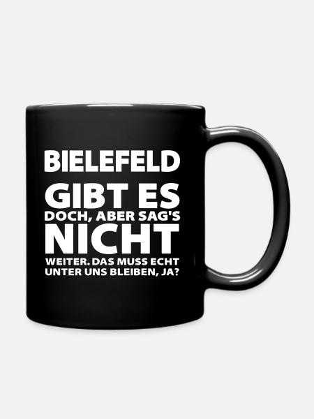Bielefeld gibt es jetzt doch | Farbwechsel - Tasse einfarbig - Schwarz