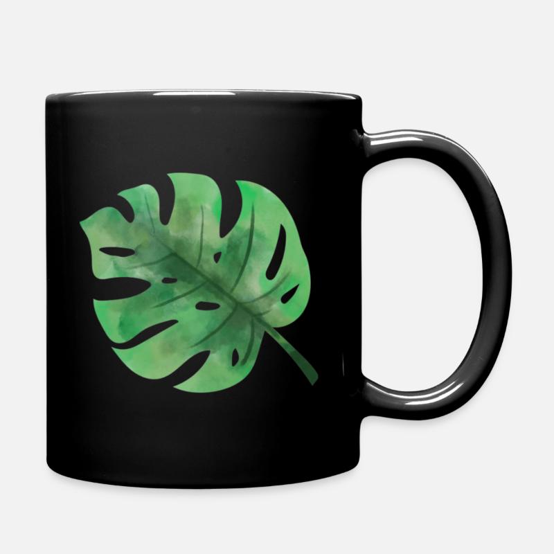 Feuille verdure - Mug uni - noir