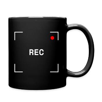REC enregistrer enregistrement vidéo humour - Mug uni - noir - Droite