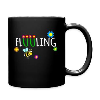 Frühling Hummel - Tasse einfarbig - Schwarz - Rechts