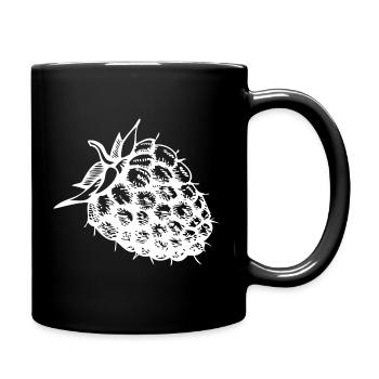 Himbeere Frucht gesund healthy - Tasse einfarbig - Schwarz - Rechts
