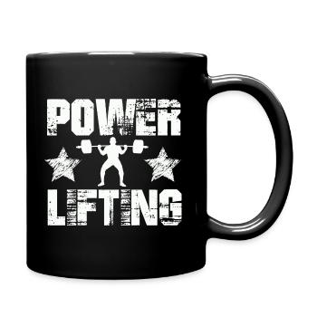Power Lifting Kraftsport Gift Idea - Full Colour Mug - black - Right