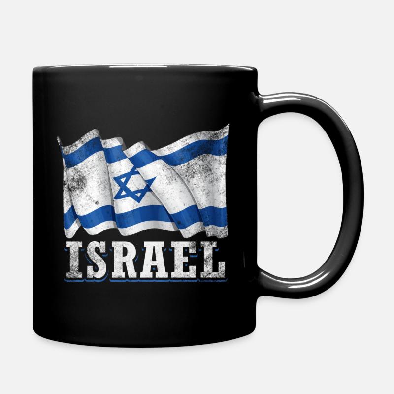Israel Flag - Full Colour Mug - black