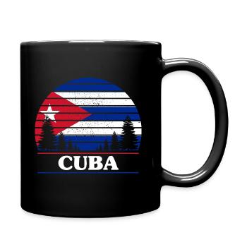 Kuba - Tasse einfarbig - Schwarz - Rechts