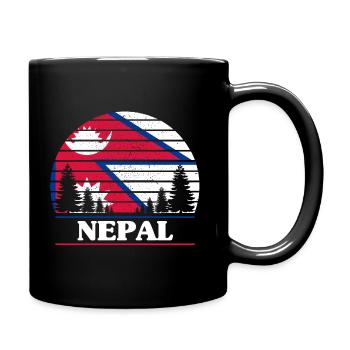 Nepal - Tasse einfarbig - Schwarz - Rechts