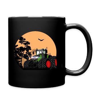Tracteur - Remorqueur - Agriculteur - Mug uni - noir - Droite