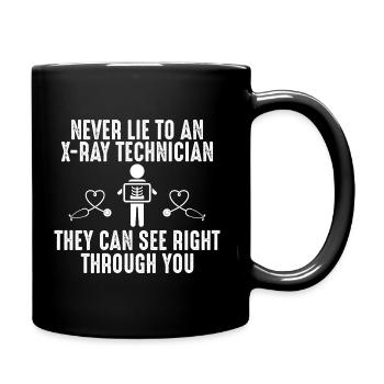 X-ray can see right through you - Radiology Gift - Full Colour Mug - black - Right