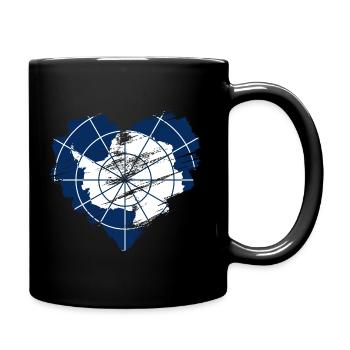 Antarktis - Tasse einfarbig - Schwarz - Rechts