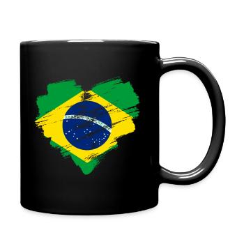 Brasilien - Tasse einfarbig - Schwarz - Rechts