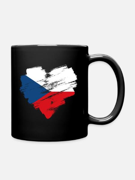 Tschechische Republik - Tasse einfarbig - Schwarz