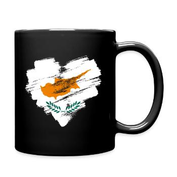 Zypern - Tasse einfarbig - Schwarz - Rechts