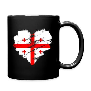 Georgien - Tasse einfarbig - Schwarz - Rechts